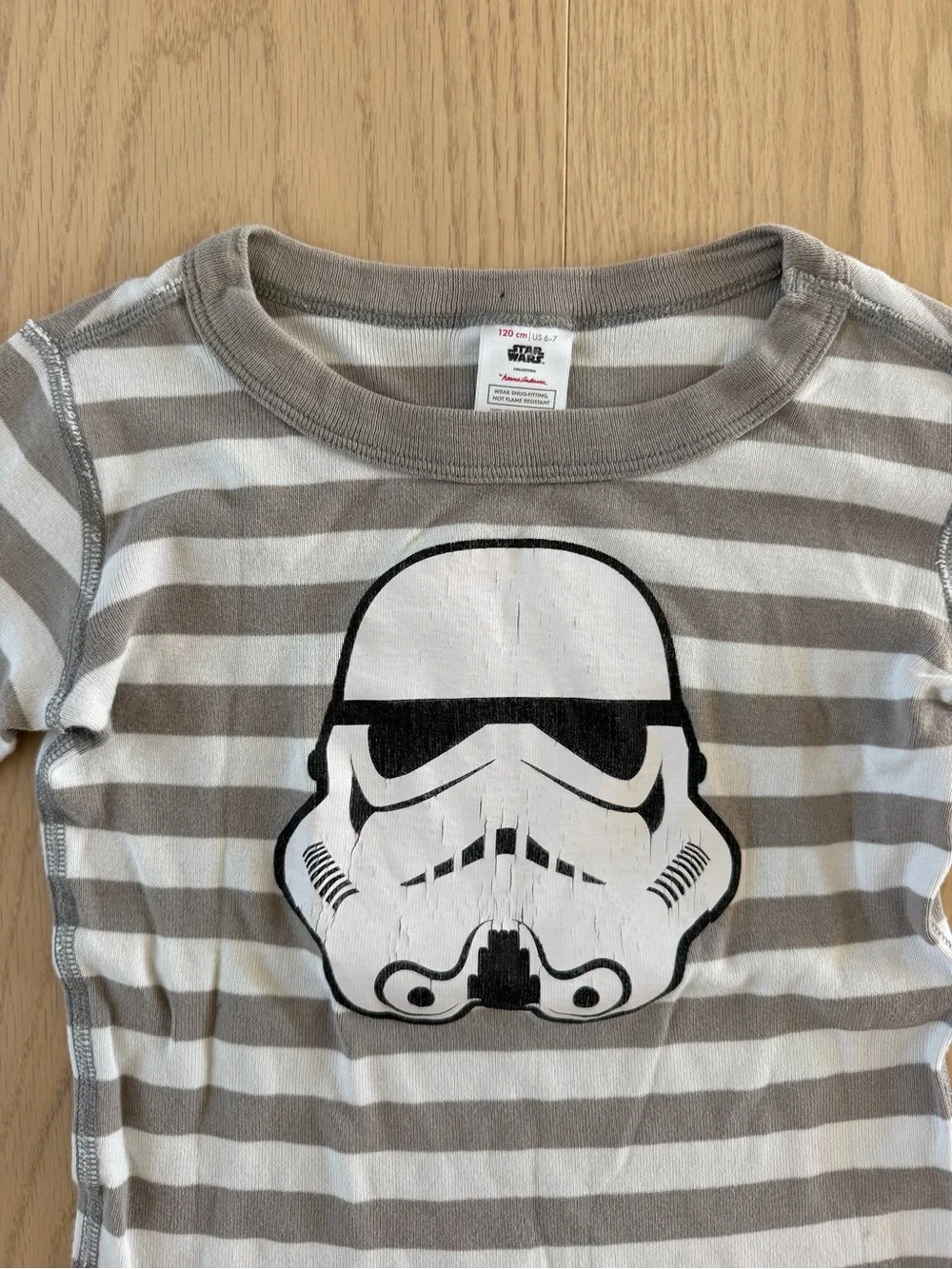 Hanna Andersson Star Wars Stormtrooper Pajama Set Boys Size 6-7 Organic Cotton